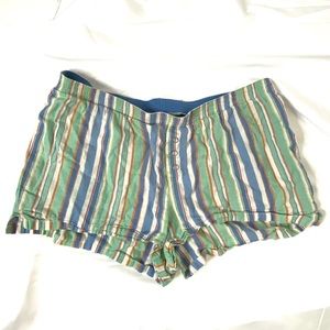 Sleepwear women’s shorts blue stripe small